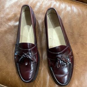 Men’s Size 14 Bostonian 25058 Burgundy Leather Tassel Formal Slip-on Loafer